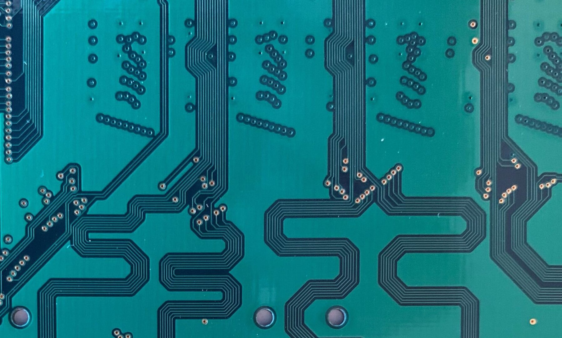 A close up of the circuit board